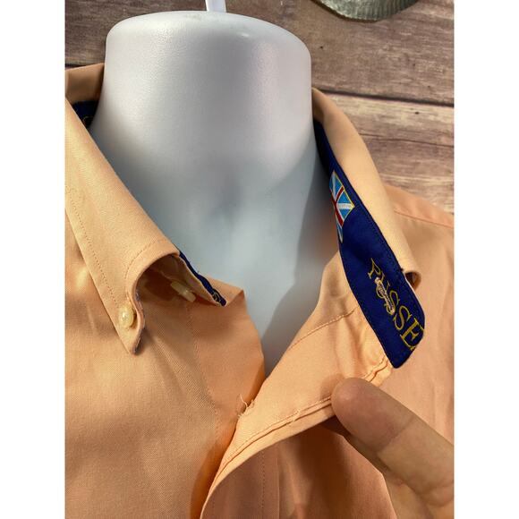 PUSSERS Orange Button-Up Shirt – Size M – Flip Cuff Detail - Picture 11 of 11